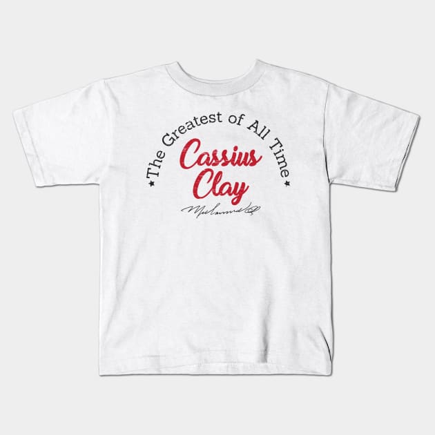 Cassius Clay Kids T-Shirt by enricoalonzo